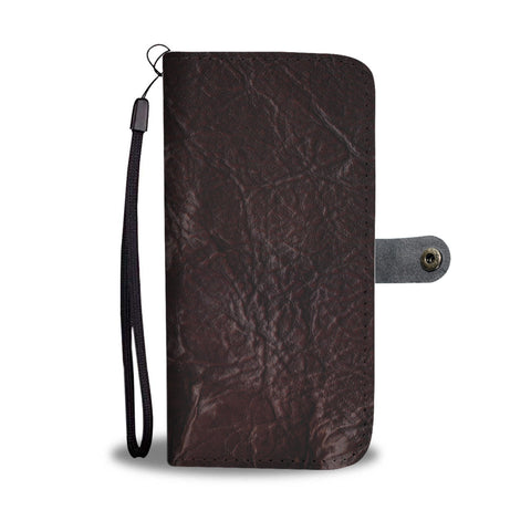 Image of Dark Brown Leather Cell Phone Wallet Case