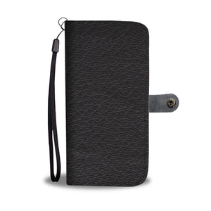 Black Leather Cell Phone Wallet Case