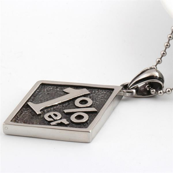 One Percenter Biker Club Pendant with Necklace