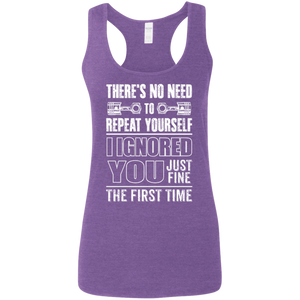 Ladies' Ignored You Fine Softstyle Racerback Tank