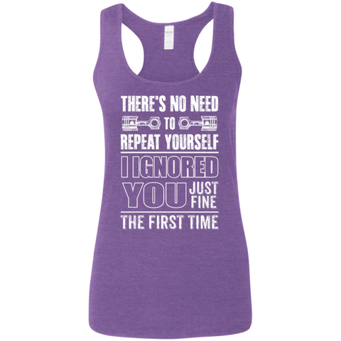 Image of Ladies' Ignored You Fine Softstyle Racerback Tank