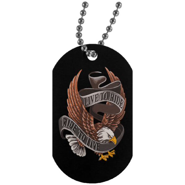 (Four) Live To Ride Dog Tags