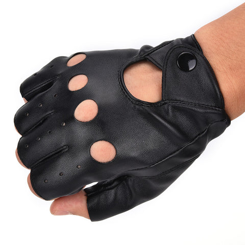 Leather Fingerless Driving Gloves