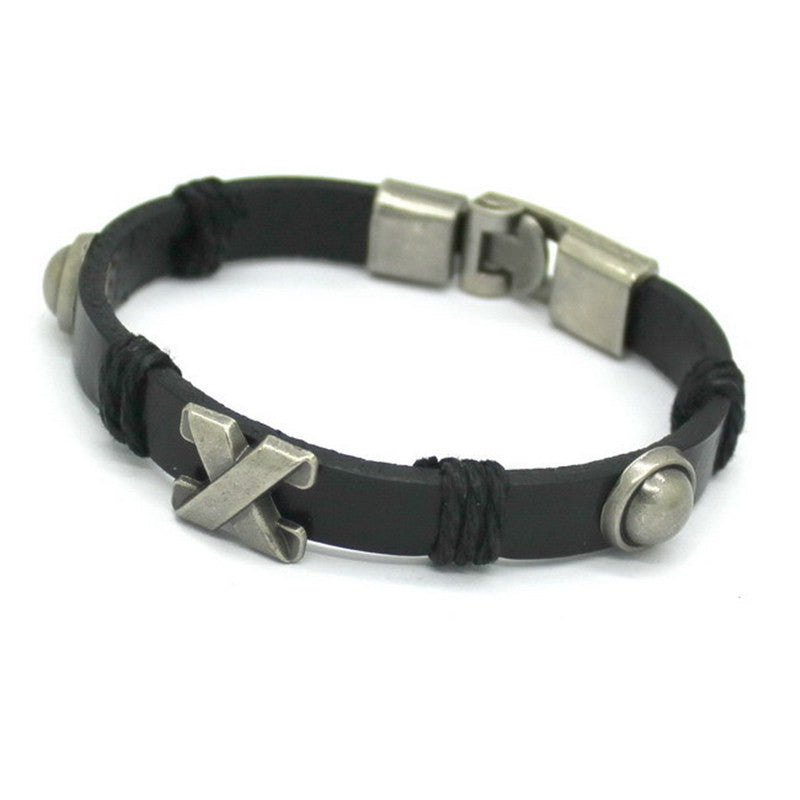 ($1) Handmade Braided Leather Bracelet