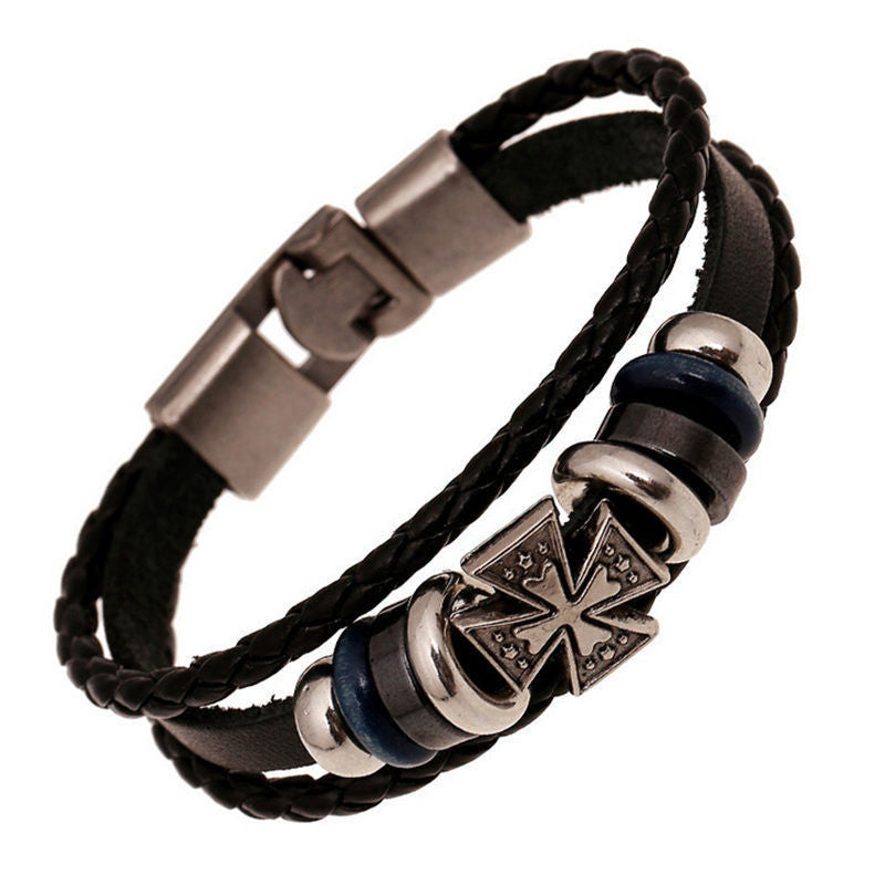 ($1) Handmade Braided Leather Bracelets