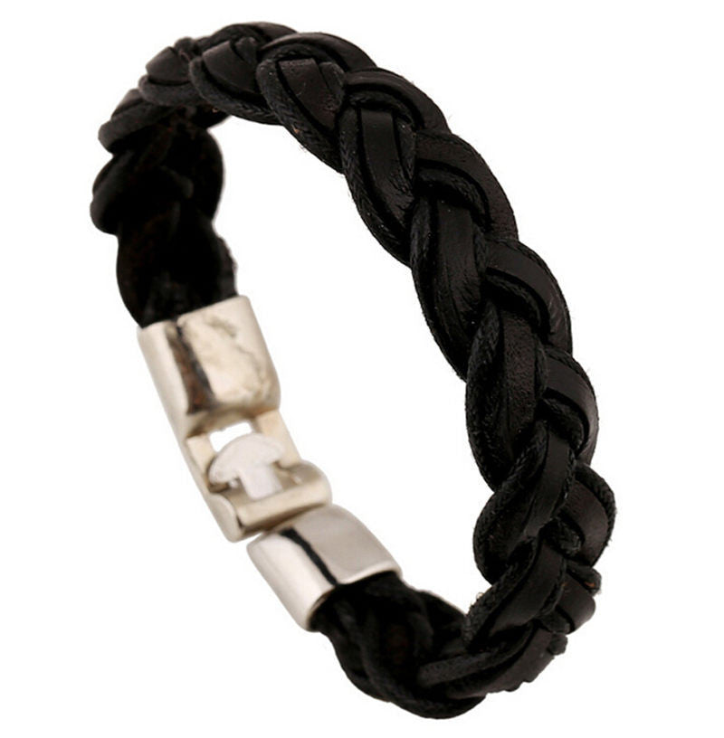 ($1) Handmade Braided Leather Bracelet
