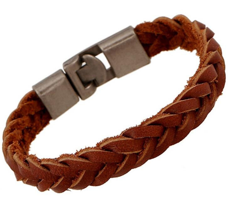 ($1) Handmade Braided Leather Bracelets