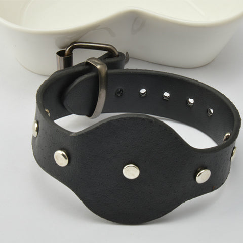 Image of (One Time Offer) Genuine Leather Harley Big Skull Bracelet
