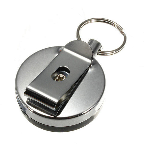 Image of Retractable Stainless Steel Key Ring