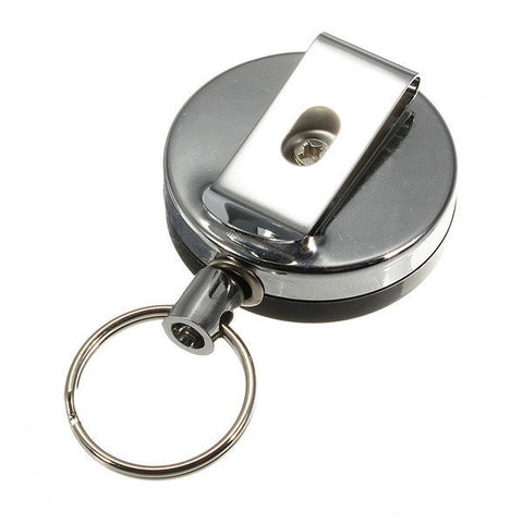 Image of Retractable Stainless Steel Key Ring