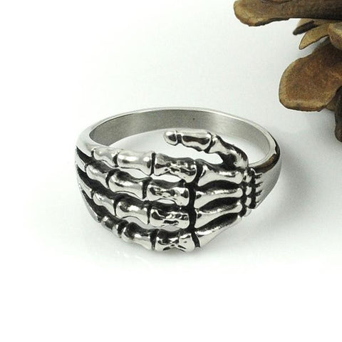 Image of Stainless Steel Bone Hand Ring