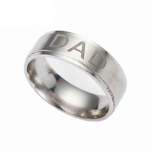 Stainless Steel Dad Ring