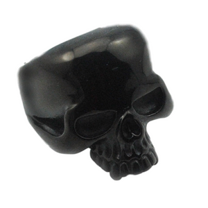 Stainless Steel Polished Half Jaw Skull Ring
