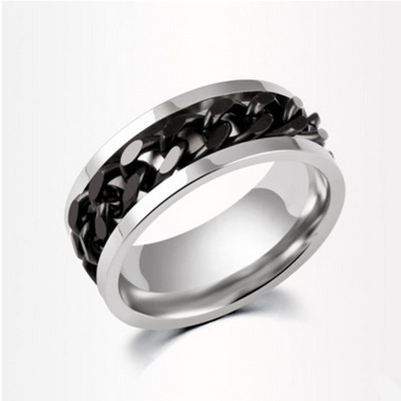 Stainless Steel Cuban Chain Link Ring