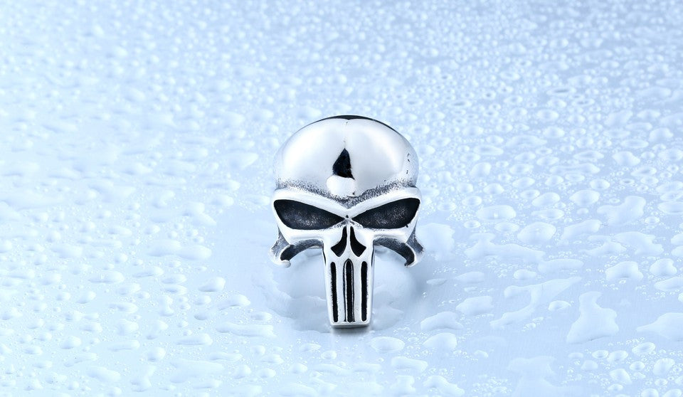 Stainless Steel Punisher Skull Ring