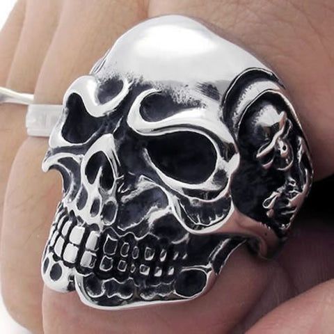 Image of Stainless Steel Vintage Skull Ring