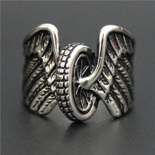 Stainless Steel Tire With Wings Ring