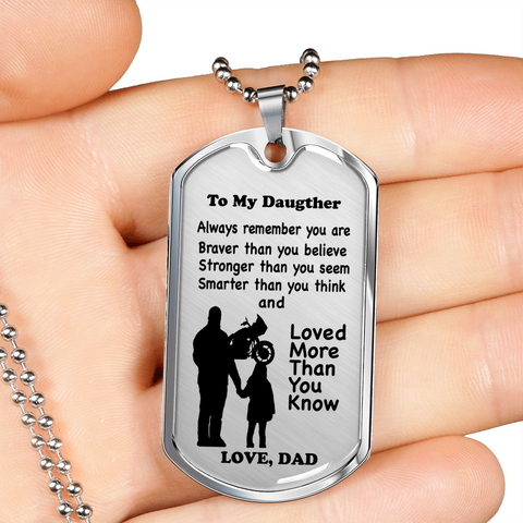 Image of "To My Daughter" Tag Style Necklace