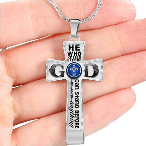 Image of He Who Kneels Cross Necklace