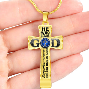 He Who Kneels Cross Necklace