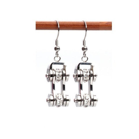 Image of Earrings - Motorcycle Chains Drop Earrings