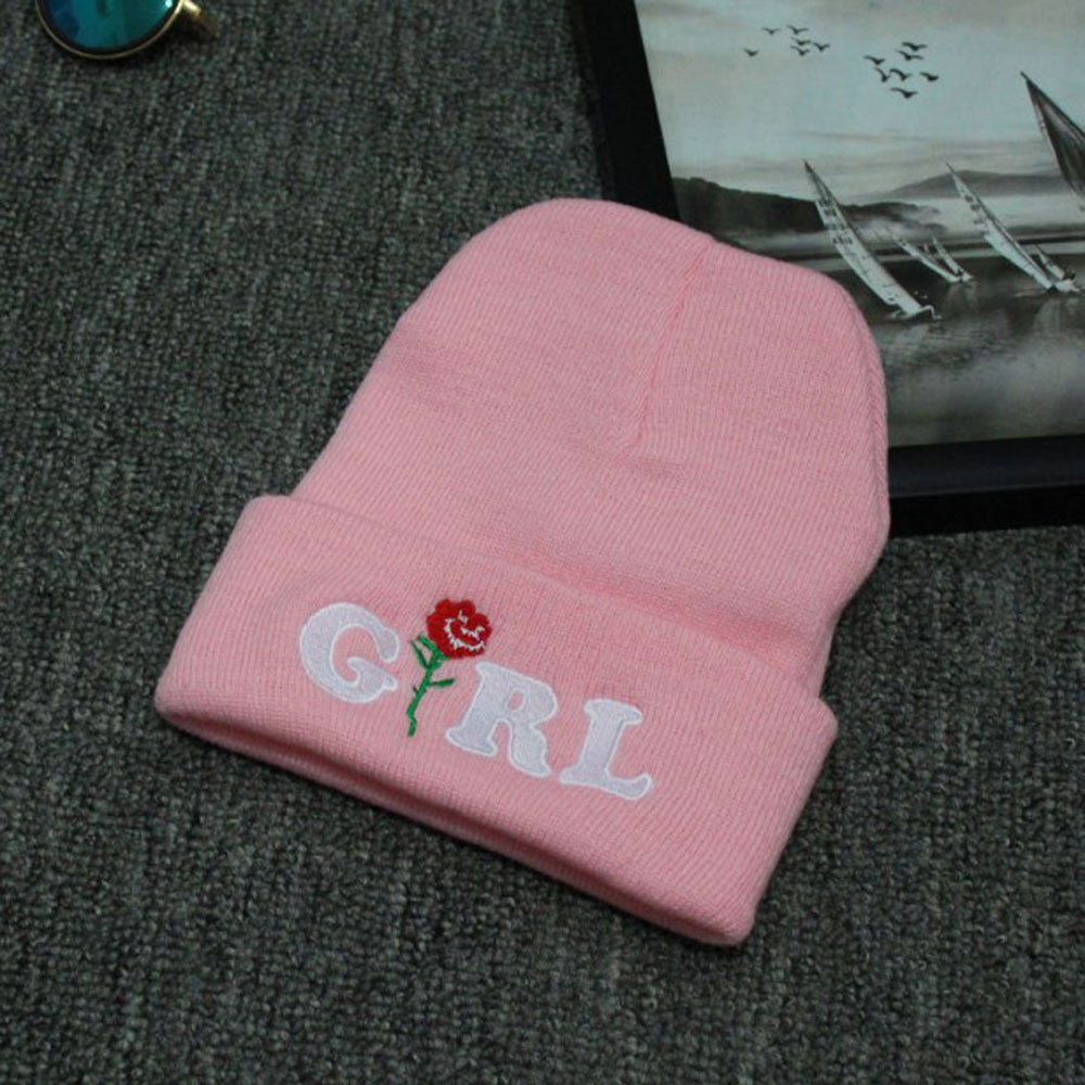 Embroidered Girl Beanies