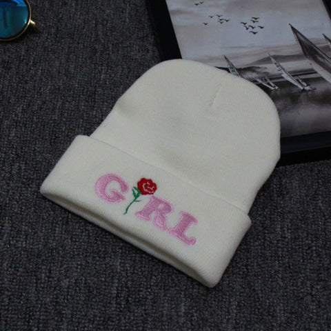 Image of Embroidered Girl Beanies