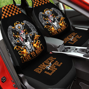 Biker For Life Seat Covers (Set Of 2)