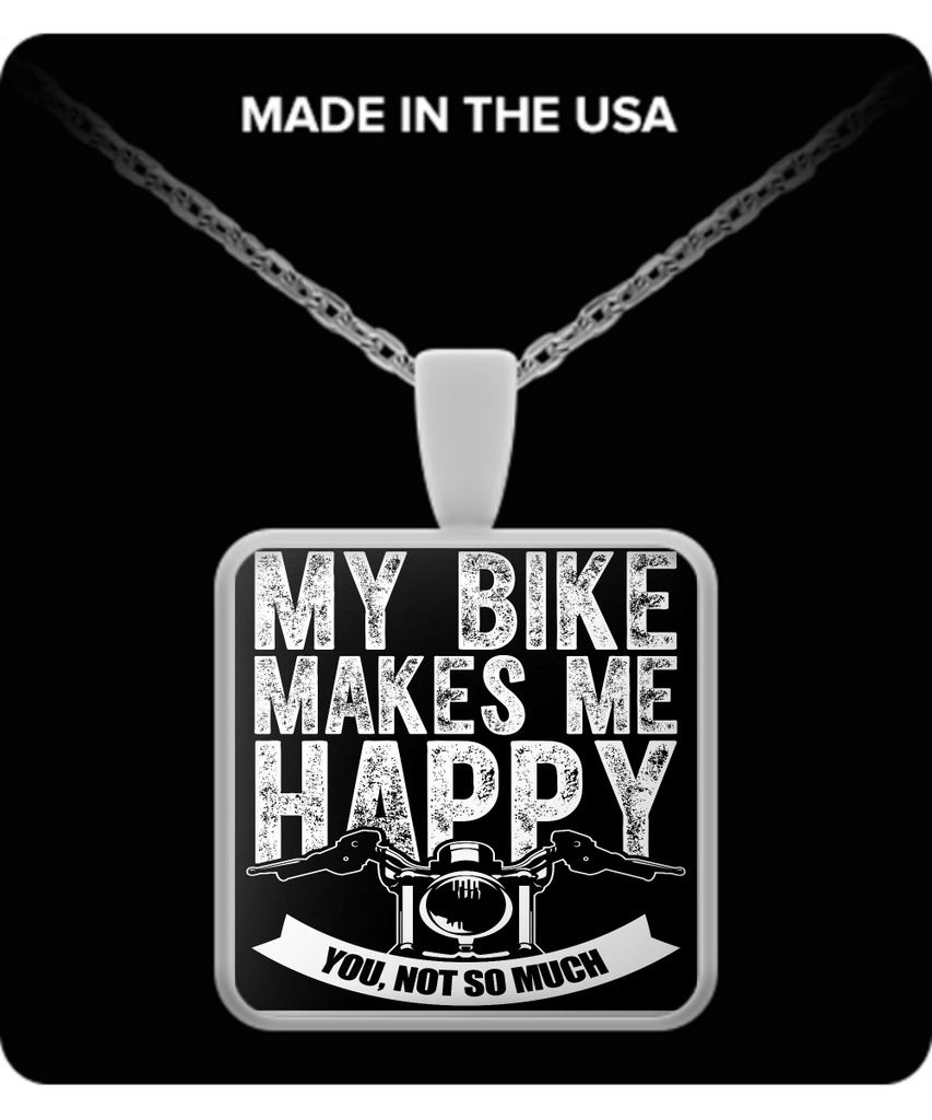 My Bike Makes Me Happy Necklace