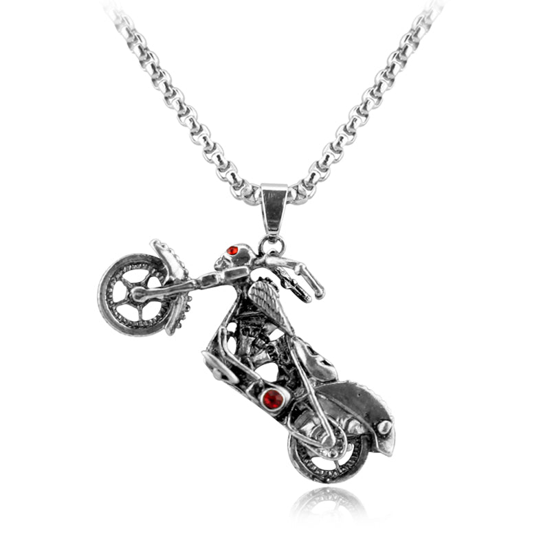 Ghost Rider Vintage Motorcycle SS Necklace Set