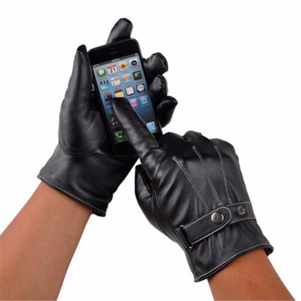Gloves - Full Finger Leather Motorcycle Gloves