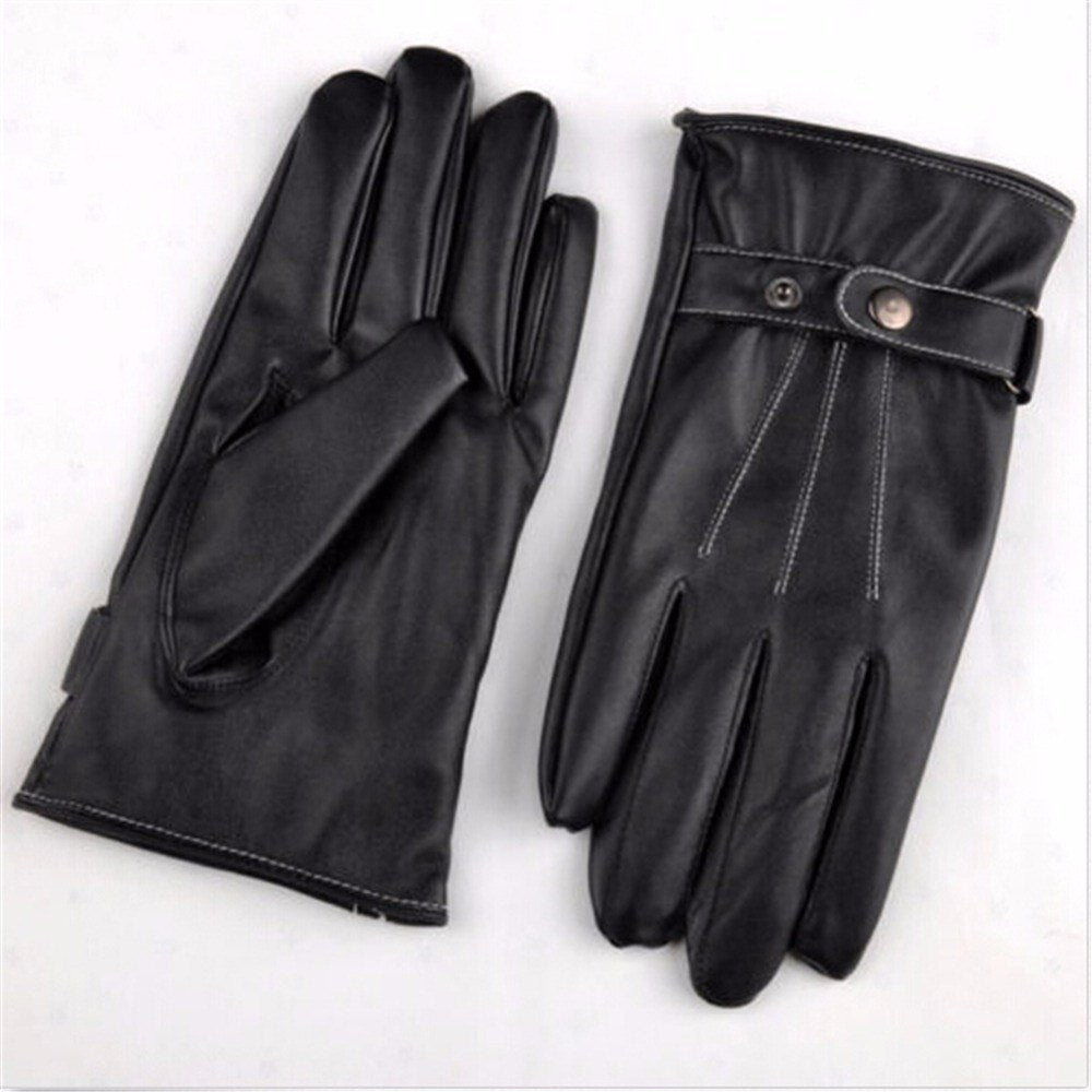 Gloves - Full Finger Leather Motorcycle Gloves