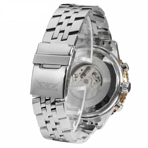 Image of Golden Bezel Stainless Steel Men's Luxury Watch
