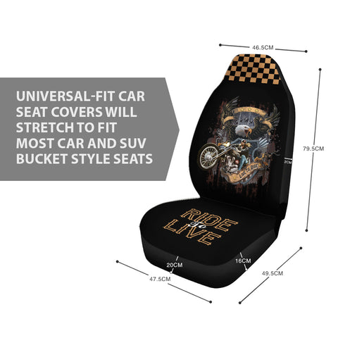 Image of Ride To Live Seat Covers (Set of 2)