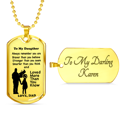 Image of "To My Daughter" Tag Style Necklace