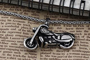 Necklaces - Stainless Steel Motorcycle Pendant And Necklace Set