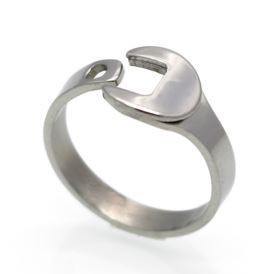 Rings - Polished Stainless Steel Wrench Ring
