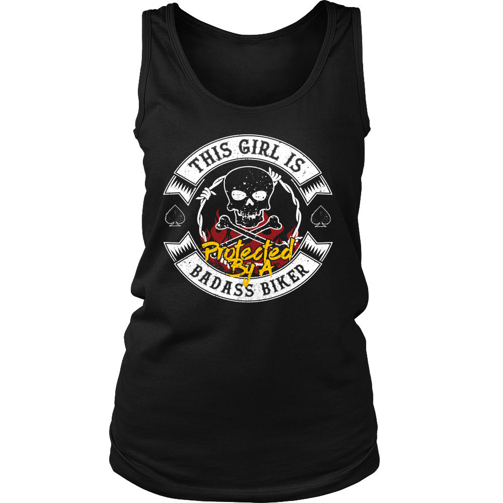 Protected By A Bad Ass Biker Tank Top