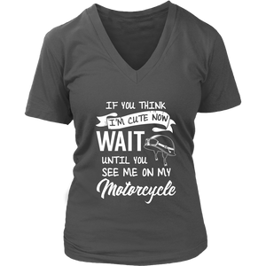 See Me On My Motorcycle V-Neck