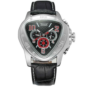 Triangle Design Leather Strap Watch