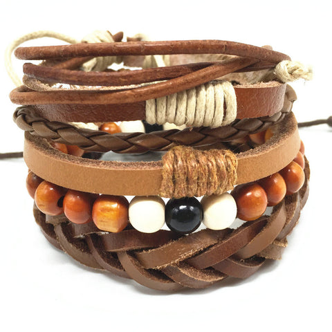 Image of Handmade Genuine Leather Wrap Bracelets