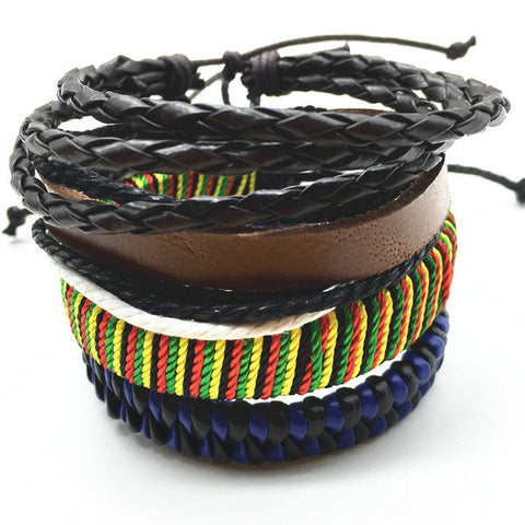 Image of Handmade Genuine Leather Wrap Bracelets